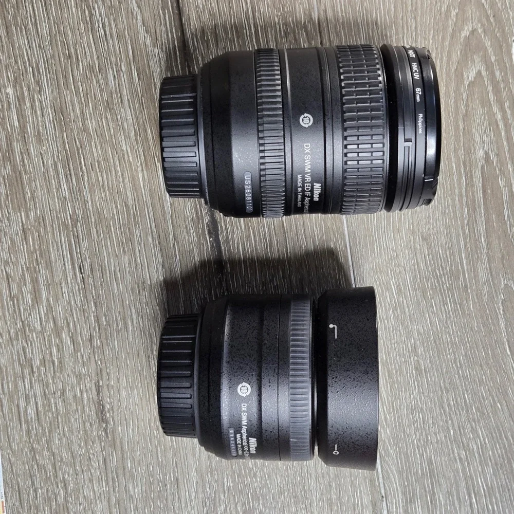Nikon D200 DSLR Camera Body 2 DX Lenses Phototools Bag Bundle Tested